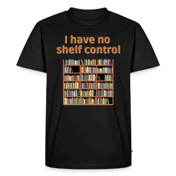 Livre de rat de bibliothèque Je n'ai pas d'étagère de contrôle d'étagère - T-shirt Premium bio Homme - noir - Devant - Nico (187cm)