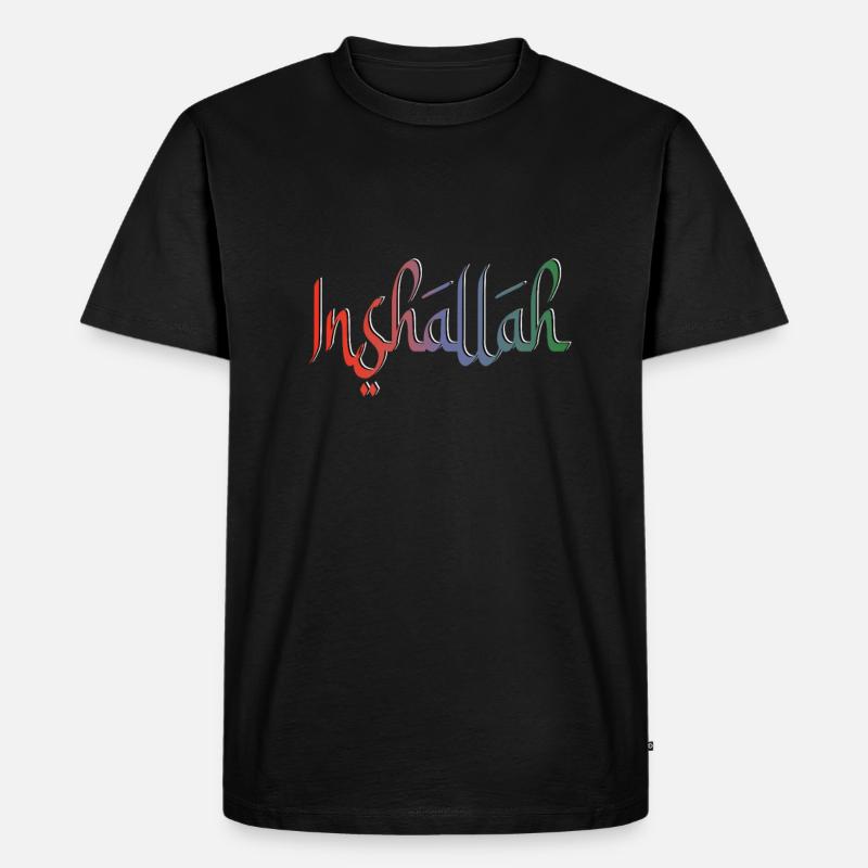Inshallah so gott will - Männer Premium Bio T-Shirt - Schwarz