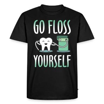 ALLEZ FLOSS VOUS-MÊME - T-shirt Premium bio Homme - noir - Devant - Nico (187cm)