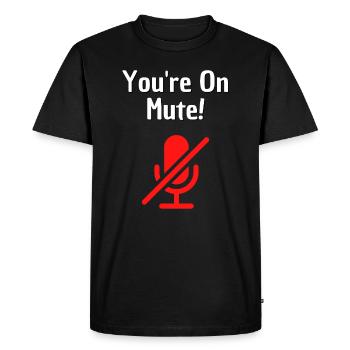 Vous êtes en mode silencieux Conférence téléphonique pour le bureau à domicile Amusement - T-shirt Premium bio Homme - noir - Devant - Nico (187cm)