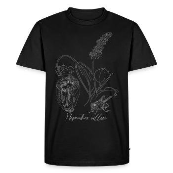 Nepenthes villosa - Männer Premium Bio T-Shirt - Schwarz - Vorne - Nico (187cm)