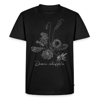 Plante carnivore (Drosera rotundifolia) - T-shirt Premium bio Homme - noir - Devant - Nico (187cm)