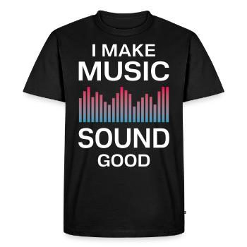 Sound engineer sound engineering saying - Men's Premium Organic T-Shirt - black - Front - Nico (187cm)