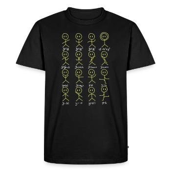Math Formulas Dancing Mathematical Equations - Men's Premium Organic T-Shirt - black - Front - Nico (187cm)