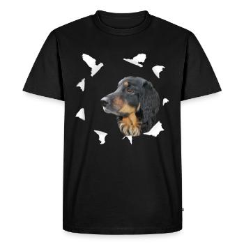 Hovawart Tshirt - Hovawart chien chemise - T-shirt Premium bio Homme - noir - Devant - Nico (187cm)