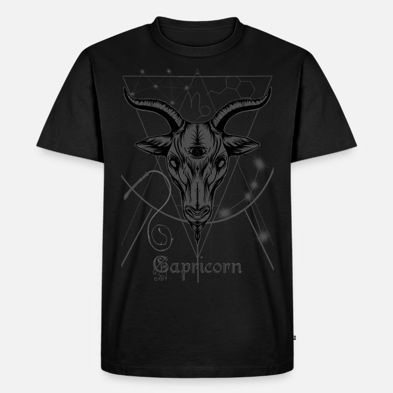 Steinbock - Männer Premium Bio T-Shirt - Schwarz