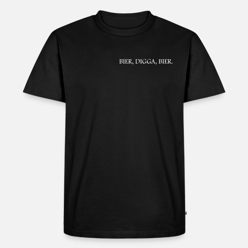Bier Digga Bier - Männer Premium Bio T-Shirt - Schwarz