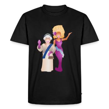 Two Queens - Men's Premium Organic T-Shirt - black - Front - Nico (187cm)