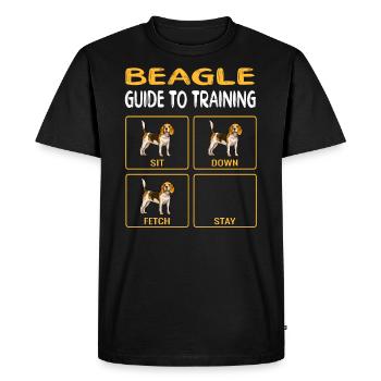 Beagle Guide To Training Dog Obedience - Men's Premium Organic T-Shirt - black - Front - Nico (187cm)
