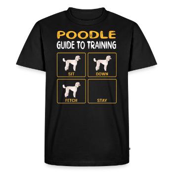 Poodle Guide To Training Dog Obedience - Men's Premium Organic T-Shirt - black - Front - Nico (187cm)