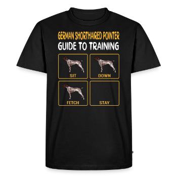 German Shorthaired Pointer Guide To Training Dog O - Men's Premium Organic T-Shirt - black - Front - Nico (187cm)