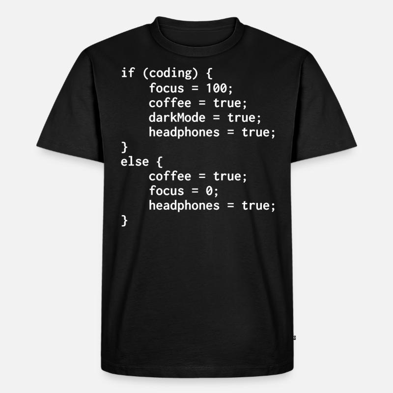Programmierer-Else-Code - Männer Premium Bio T-Shirt - Schwarz