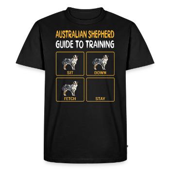 Australian Shepherd Guide To Training Dog Obedienc - Men's Premium Organic T-Shirt - black - Front - Nico (187cm)