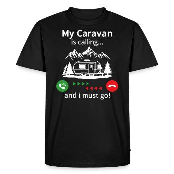 my Caravan is calling and i must go - Men's Premium Organic T-Shirt - black - Front - Nico (187cm)