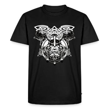 Viking Norsemen Mythologie nordique - T-shirt Premium bio Homme - noir - Devant - Nico (187cm)