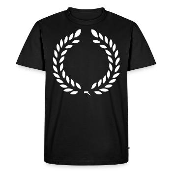 Laurel Wreath - Award of Honours & Victory - Men's Premium Organic T-Shirt - black - Front - Nico (187cm)
