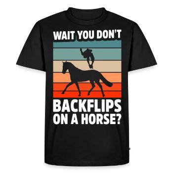 Acrobate Riding Rider Vaulter Acrobat - T-shirt Premium bio Homme - noir - Devant - Nico (187cm)