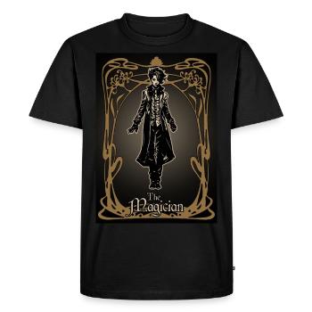 Carte tarot The Magician - T-shirt Premium bio Homme - noir - Devant - Nico (187cm)