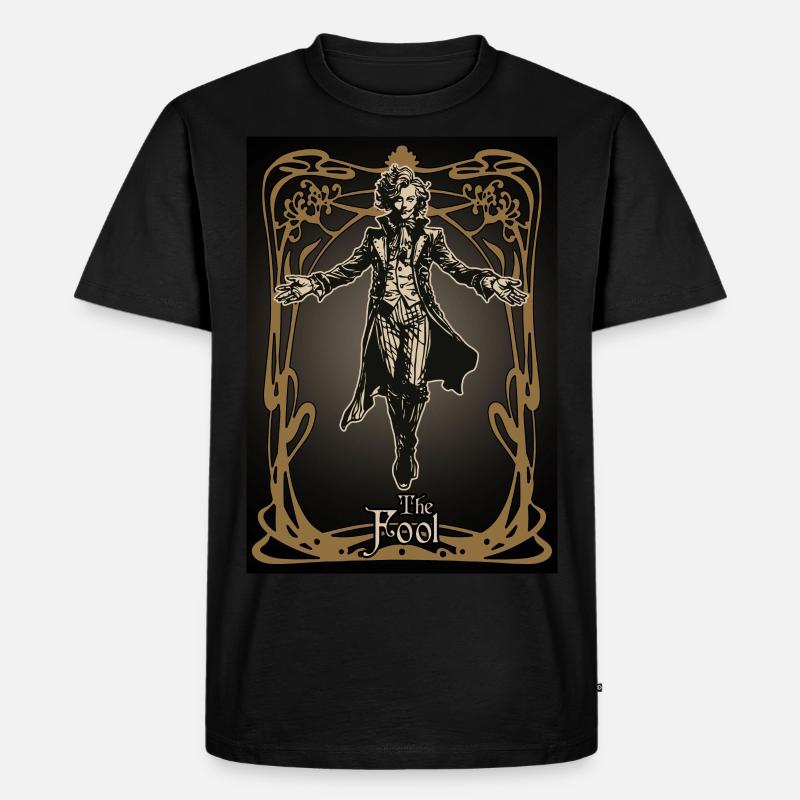 Die Narren-Tarotkarte - Männer Premium Bio T-Shirt - Schwarz