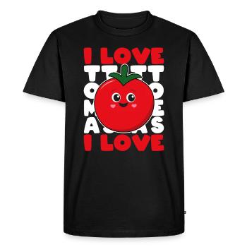 I Love Tomatoes Tomato Tomato Garden Gift - Men's Premium Organic T-Shirt - black - Front - Nico (187cm)