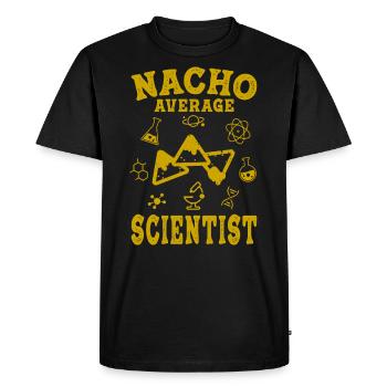 scientifique drôle science science nacho moyenne - T-shirt Premium bio Homme - noir - Devant - Nico (187cm)