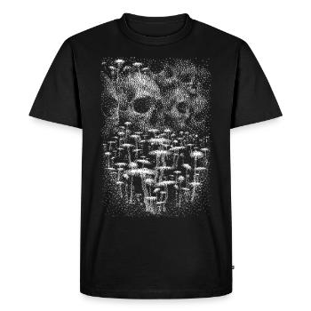 Empire de la Mort - Crânes et champignons - T-shirt Premium bio Homme - noir - Devant - Nico (187cm)
