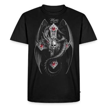 23F 0025 bk - Men's Premium Organic T-Shirt - black - Front - Nico (187cm)