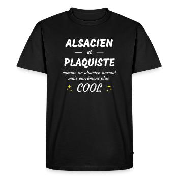 alsacien et plaquiste alsacien plus cool - T-shirt Premium bio Homme - noir - Devant - Nico (187cm)