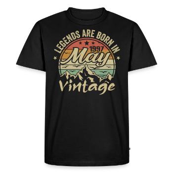 Mai 1997 Cadeau Anniversaire 1997 Vintage 1997 - T-shirt Premium bio Homme - noir - Devant - Nico (187cm)