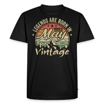Mai 1993 Cadeau Anniversaire 1993 Vintage 1993 - T-shirt Premium bio Homme - noir - Devant - Nico (187cm)