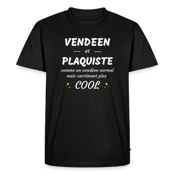 vendéen et plaquiste vendéen plus cool - T-shirt Premium bio Homme - noir - Devant - Nico (187cm)