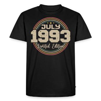1993 Anniversaire Juillet 1993 Cadeau Juillet 1993 - T-shirt Premium bio Homme - noir - Devant - Nico (187cm)