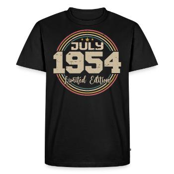1954 Anniversaire Juillet 1954 Cadeau Juillet 1954 - T-shirt Premium bio Homme - noir - Devant - Nico (187cm)