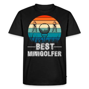 Le meilleur sport de golf pour minigolfeur - T-shirt Premium bio Homme - noir - Devant - Nico (187cm)