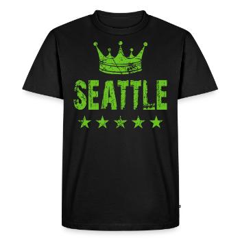Étoiles de la couronne de Seattle - T-shirt Premium bio Homme - noir - Devant - Nico (187cm)