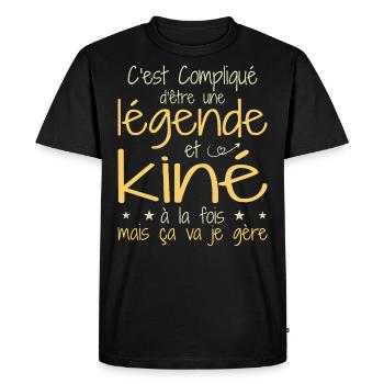 A legend and physiotherapist - Men's Premium Organic T-Shirt - black - Front - Nico (187cm)