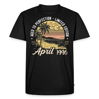 29ème Anniversaire Voiture Classique Avril Millésime 1996 Avril - T-shirt Premium bio Homme - noir - Devant - Nico (187cm)