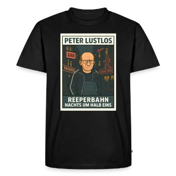 Peter Listless – Reeperbahn à une heure et demie - T-shirt Premium bio Homme - noir - Devant - Nico (187cm)