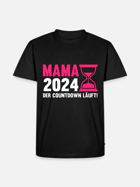 Werdende Mama 2024 - Männer Premium Bio T-Shirt - Schwarz