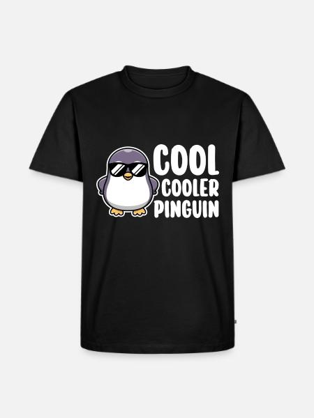 Pinguin - Männer Premium Bio T-Shirt - Schwarz