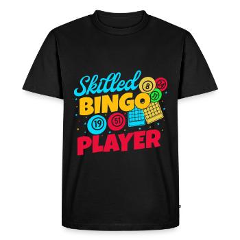 Jeu de bingo Joueur expérimenté Bingo - T-shirt Premium bio Homme - noir - Devant - Nico (187cm)