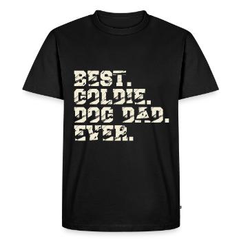 Crème anglaise Golden Retriever Papa Maître Paoa - T-shirt Premium bio Homme - noir - Devant - Nico (187cm)