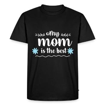 Ma mère est la meilleure - T-shirt Premium bio Homme - noir - Devant - Nico (187cm)