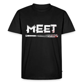 Meet Lucille - Men's Premium Organic T-Shirt - black - Front - Nico (187cm)