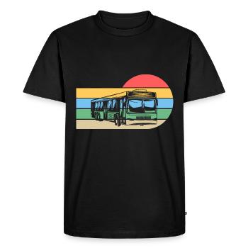 Bus driver bus - Men's Premium Organic T-Shirt - black - Front - Nico (187cm)