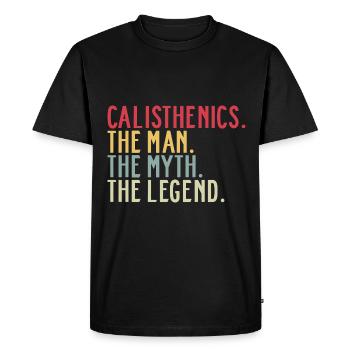 Calisthenics Dad Dad Funny Sayings Vintage - Men's Premium Organic T-Shirt - black - Front - Nico (187cm)