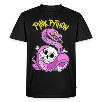 Pink Python - T-shirt Premium bio Homme - noir - Devant - Nico (187cm)