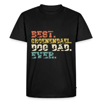 Belgian Groenendael Papa Dad Master Sayings - Men's Premium Organic T-Shirt - black - Front - Nico (187cm)