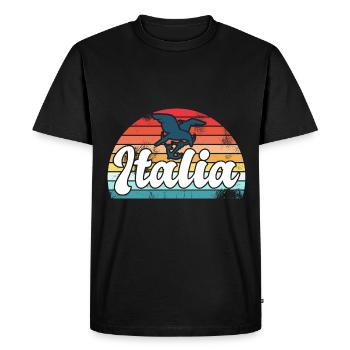 italia fun - Men's Premium Organic T-Shirt - black - Front - Nico (187cm)