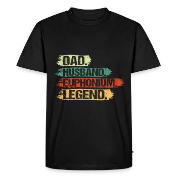 Euphonium Player Euphonist Dad Husband Sayings - Men's Premium Organic T-Shirt - black - Front - Nico (187cm)